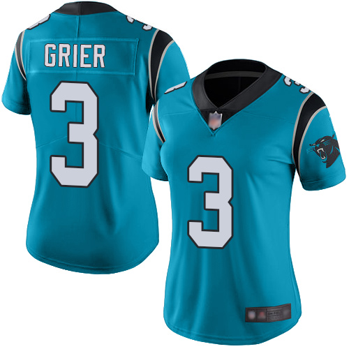 Carolina Panthers Limited Blue Women Will Grier Alternate Jersey NFL Football #3 Vapor Untouchable